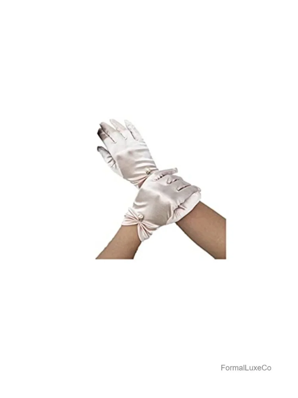 Satin Tulle Wrist Length Gloves 1920s Gatsby Wedding Party Accessory